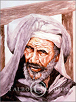 Watercolor portrait of an Arab man by Eugenia Talbott