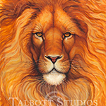 Boss, original oil painting of an African lion by Eugenia Talbott
