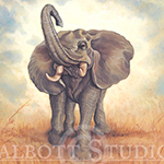 Painting of an Elephant by Eugenia Talbott